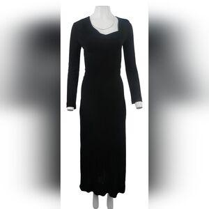 Calvin Klein Classic Black Long Sleeve Dress (Can430)